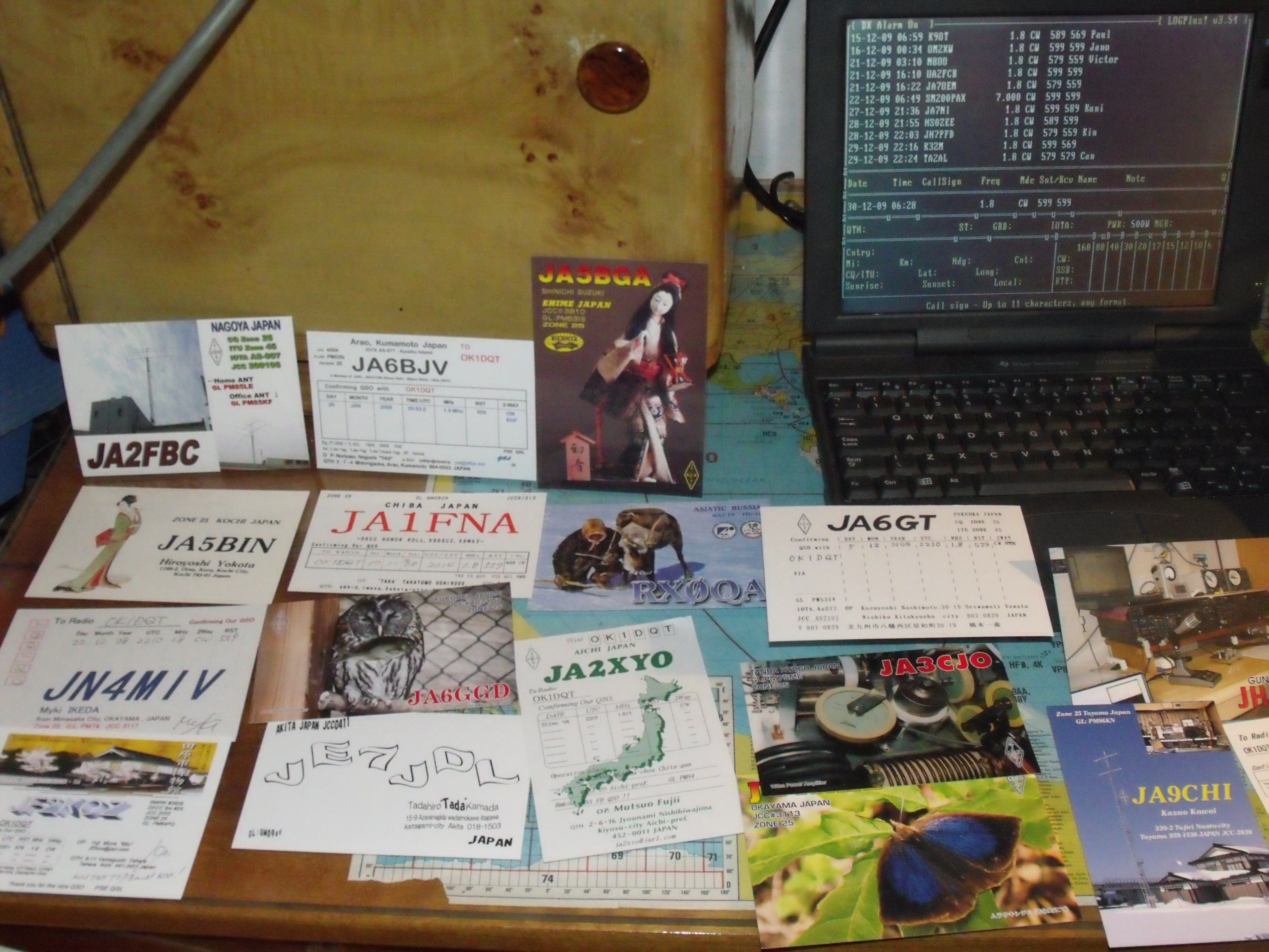 Small collection JAś QSL from 160m